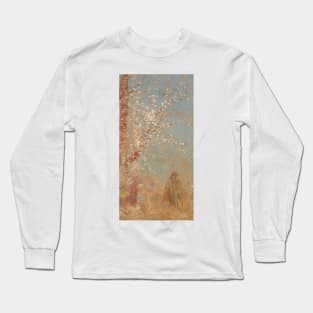 Figure Under a Blossoming Tree by Odilon Redon Long Sleeve T-Shirt